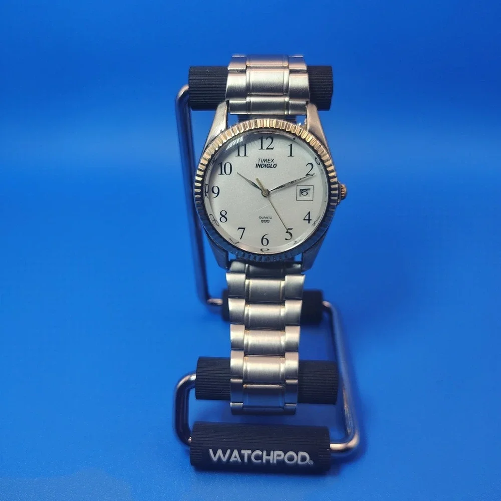 Vintage 2002 Timex Indiglo Presidential Date 33mm Mens Quartz Watch Restored
